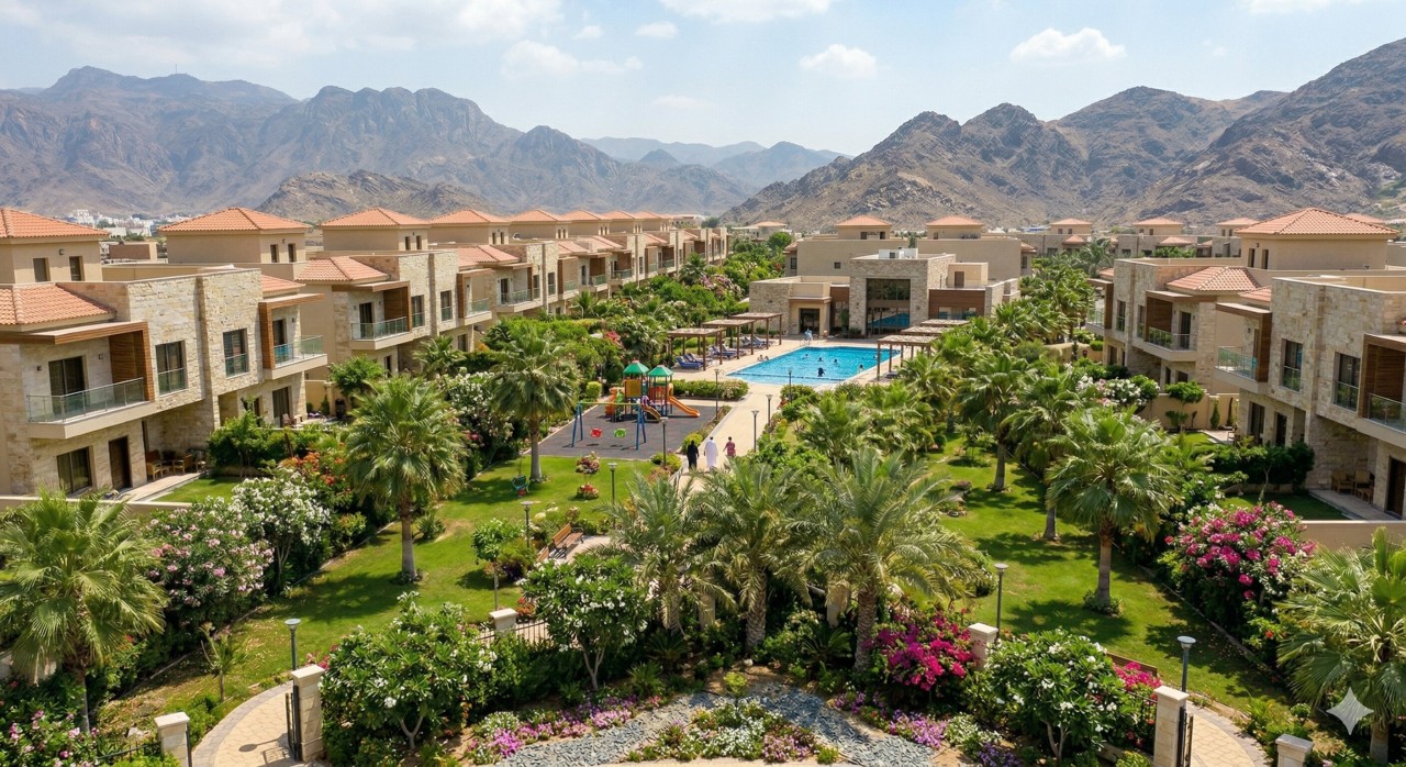Residential compound in Taif listed on a housing search platform in Saudi Arabia