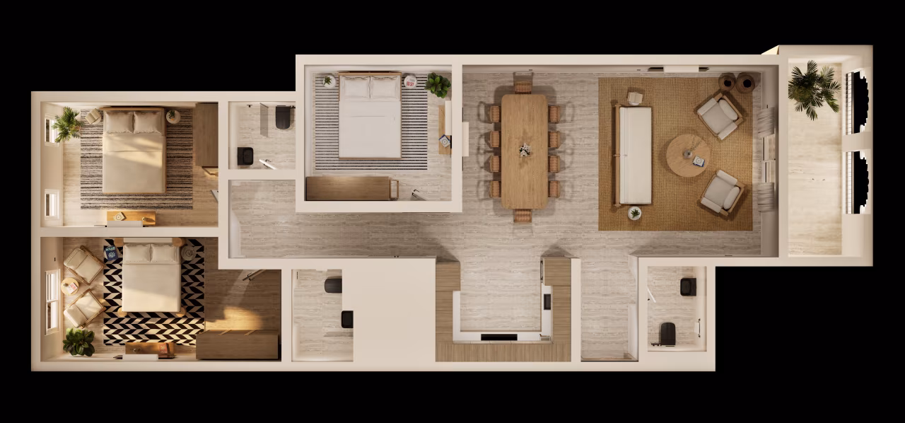 Apartment – 3 Bedrooms